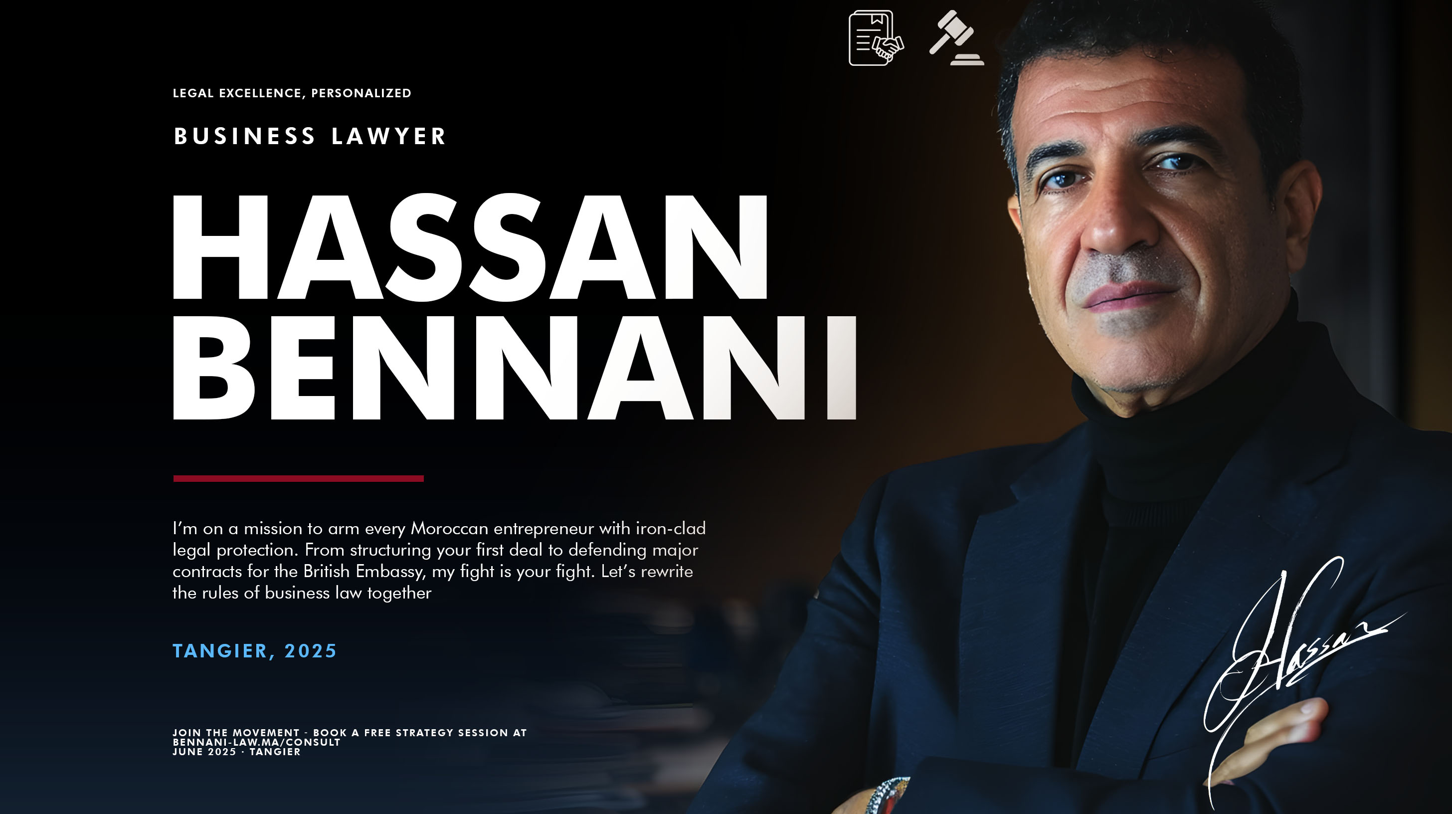 Business Lawyer Brand Identity and Corporate Office Graphic Representation by Nassiri Bros