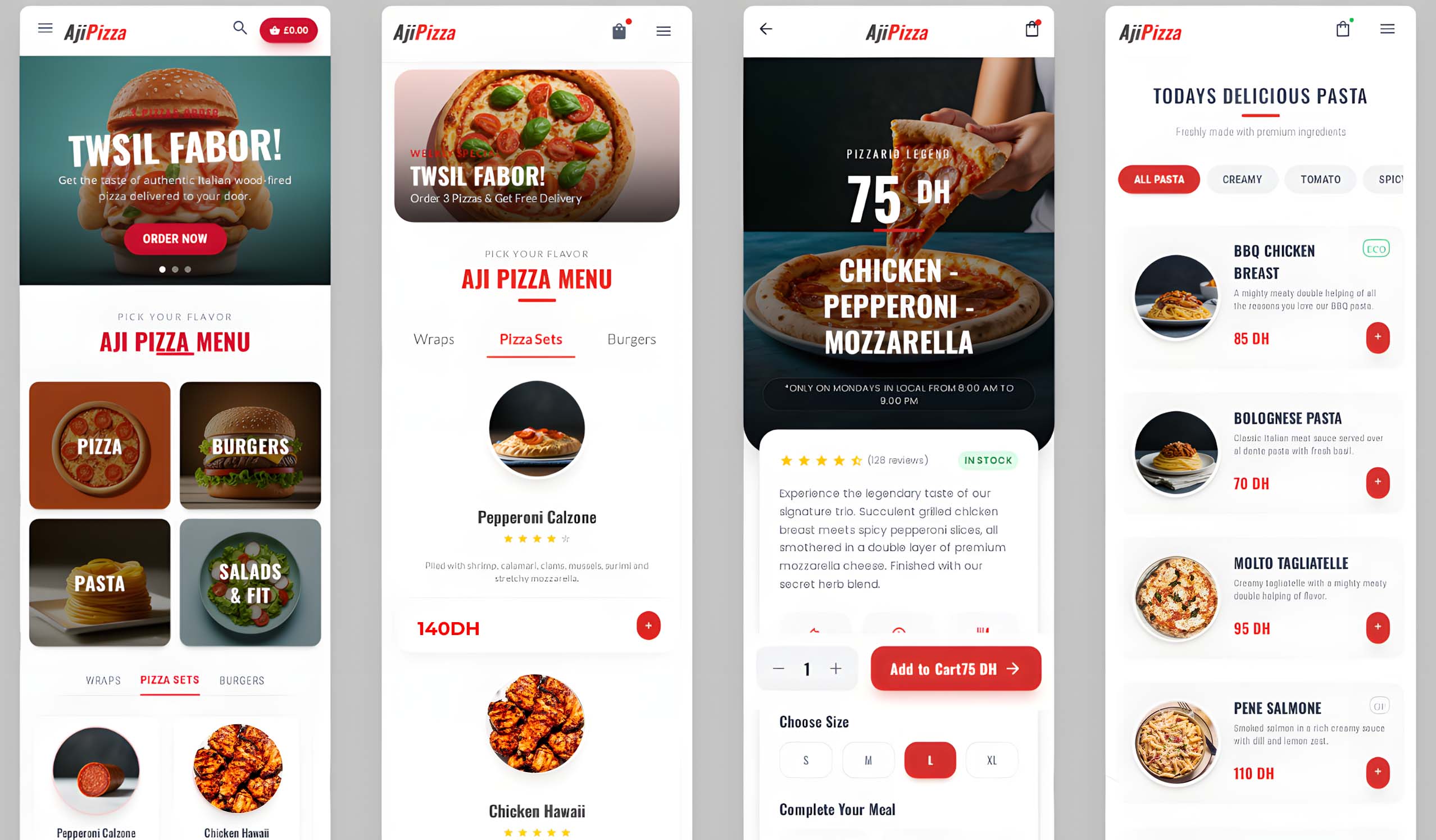 AJIPIZZA Website Development and Mobile Optimization Digital Project by Nassiri Bros